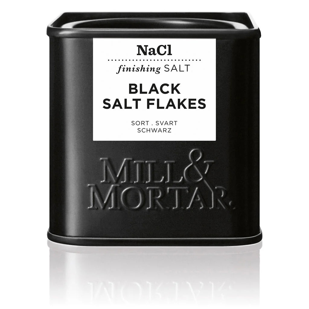 Mill & Mortar Sort Flagesalt fra Spanien 80 g