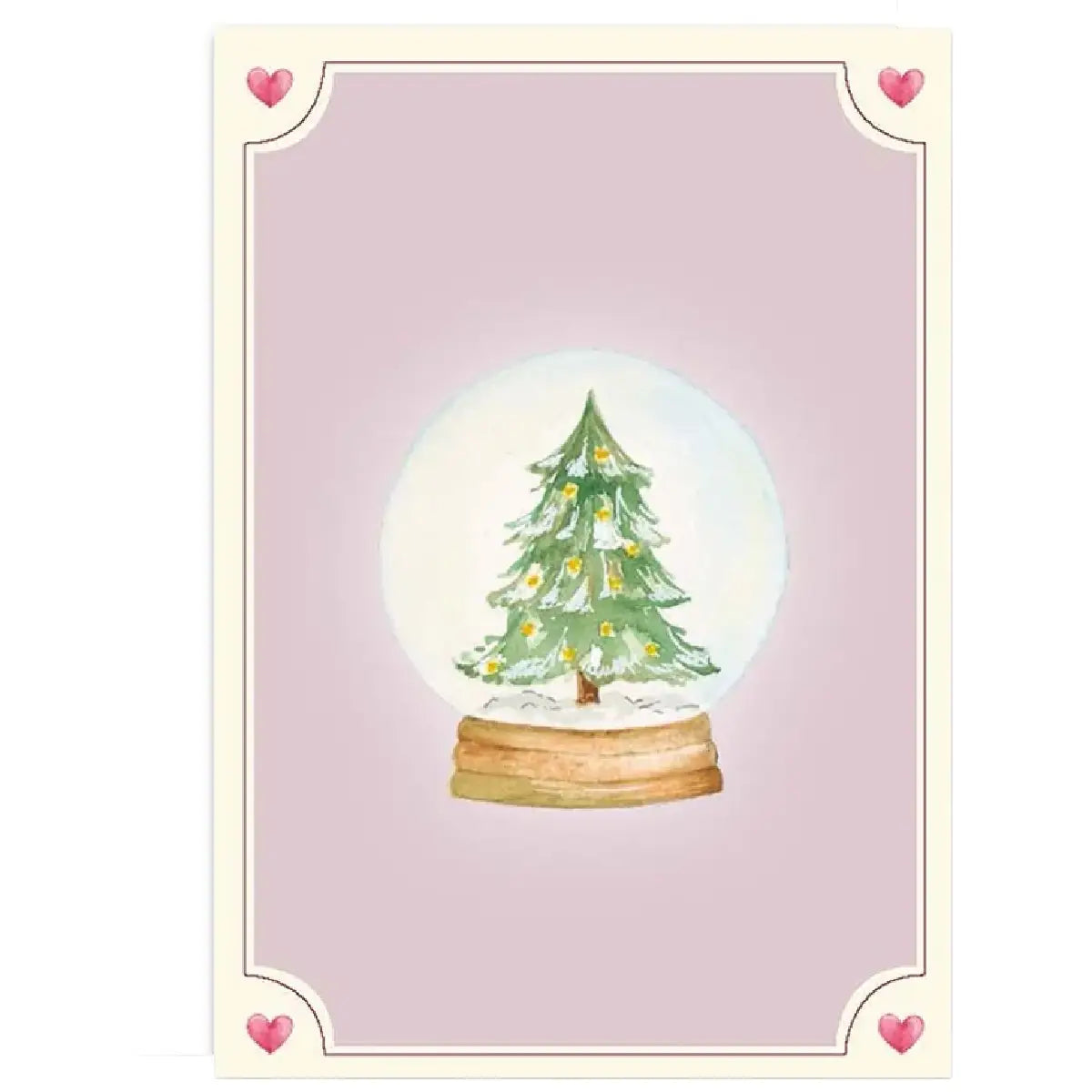All by Voss – Seasons Snowglobe lille foldet kort (A7)
