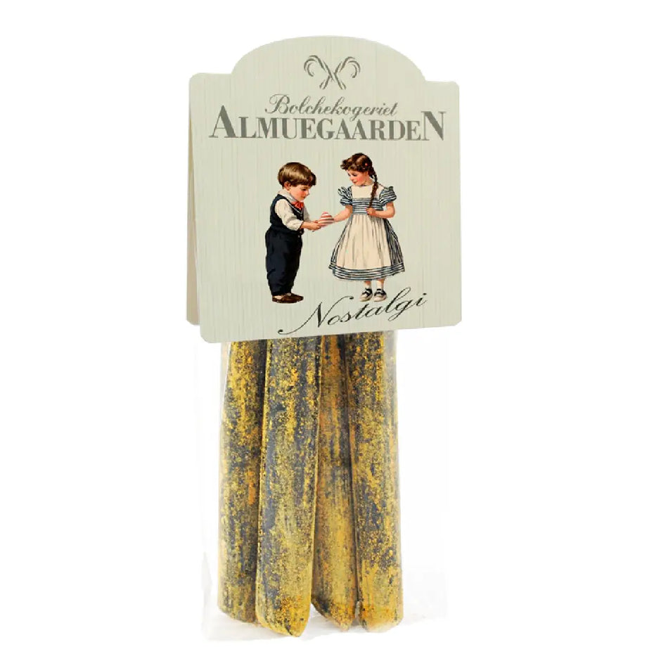Almuegaarden Rustne søm med smag af salt lakrids – nostalgiske lakridsbolcher med salmiak og mørk lakridssmag, 5 stk, håndlavet i Danmark