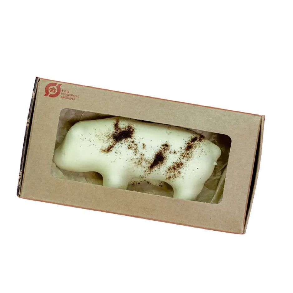 Anker Chokolade Ankers Julegris Hvid 65 g med økologisk marcipan og Grand Cru hvid chokolade