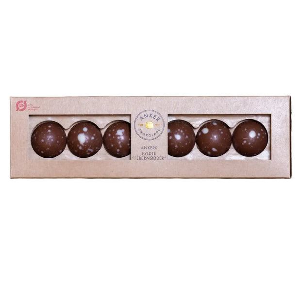 Anker Chokolade Ankers Pebernødder 52 g med 6 økologiske fyldte chokolader med smag af pebernødder