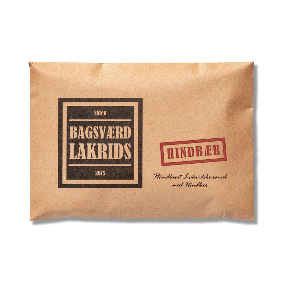 Bagsværd Lakrids Hindbær 160 g – håndlavet dansk lakrids med hindbær