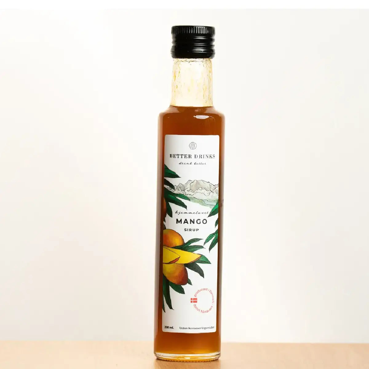 Better Drinks Mango Sirup 25 cl – cocktailsirup med intens mangosmag lavet med 100% Alphonso puré, perfekt til Gin Hass, mocktails og tropiske drinks