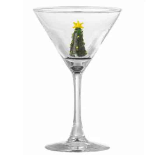 Bloomingville Misa cocktailglas klar mundblæst glas med dekorativ figur i bunden 17 cl