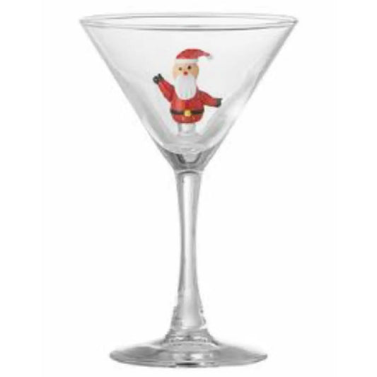 Bloomingville Misa cocktailglas klar mundblæst glas med dekorativ figur i bunden 17 cl