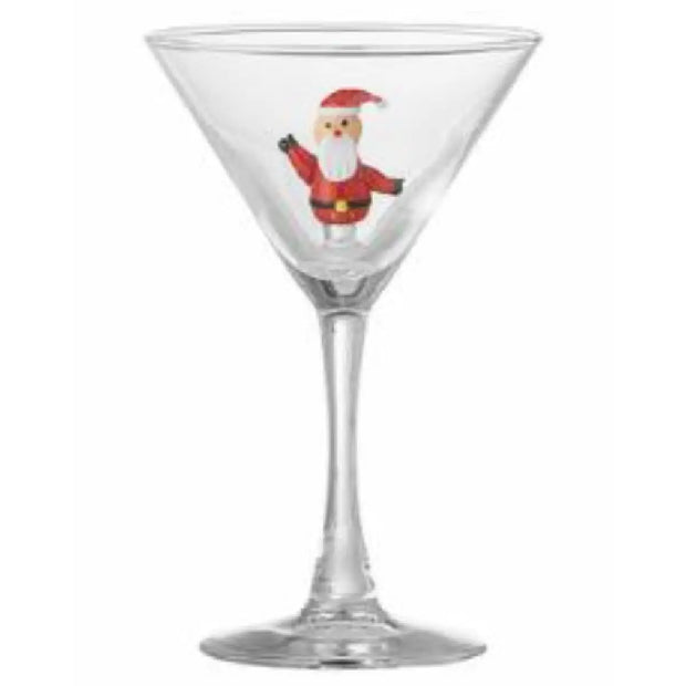 Bloomingville Misa cocktailglas klar mundblæst glas med dekorativ figur i bunden 17 cl
