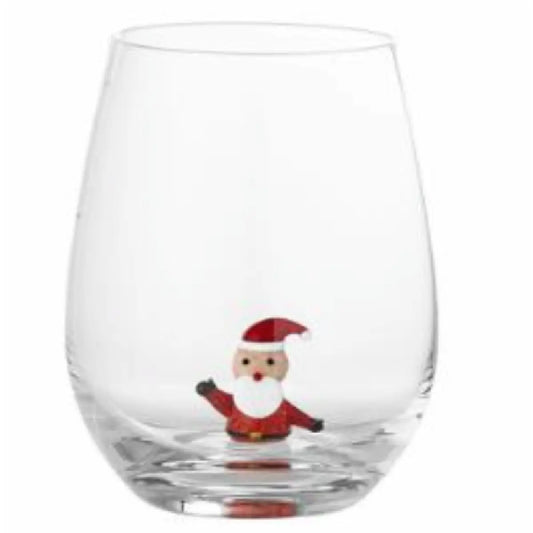 Bloomingville Misa drikkeglas klar mundblæst glas med dekorativ figur i bunden 56 cl