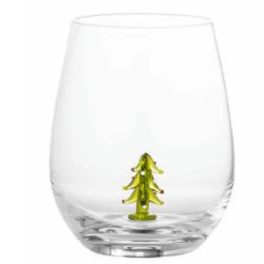 Bloomingville Misa drikkeglas klar mundblæst glas med dekorativ figur i bunden 56 cl