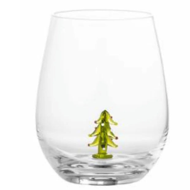 Bloomingville Misa drikkeglas klar mundblæst glas med dekorativ figur i bunden 56 cl