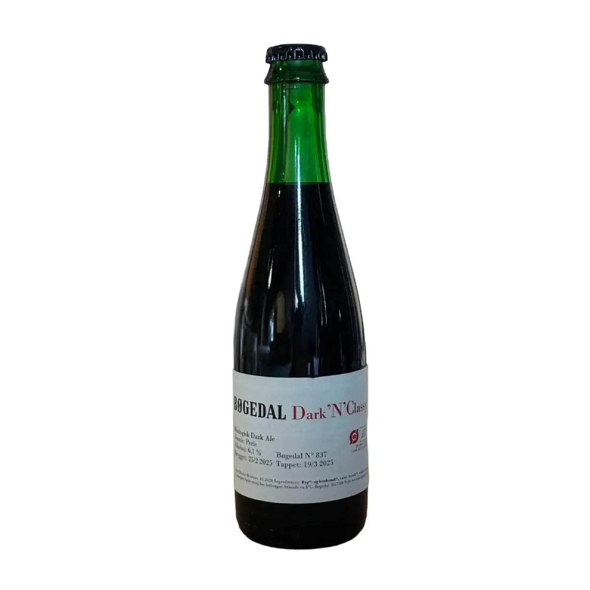 Bøgedal Dark’N’Classy 75 cl, økologisk dark ale med noter af appelsin, malt, kaffe, florale toner og rå lakrids