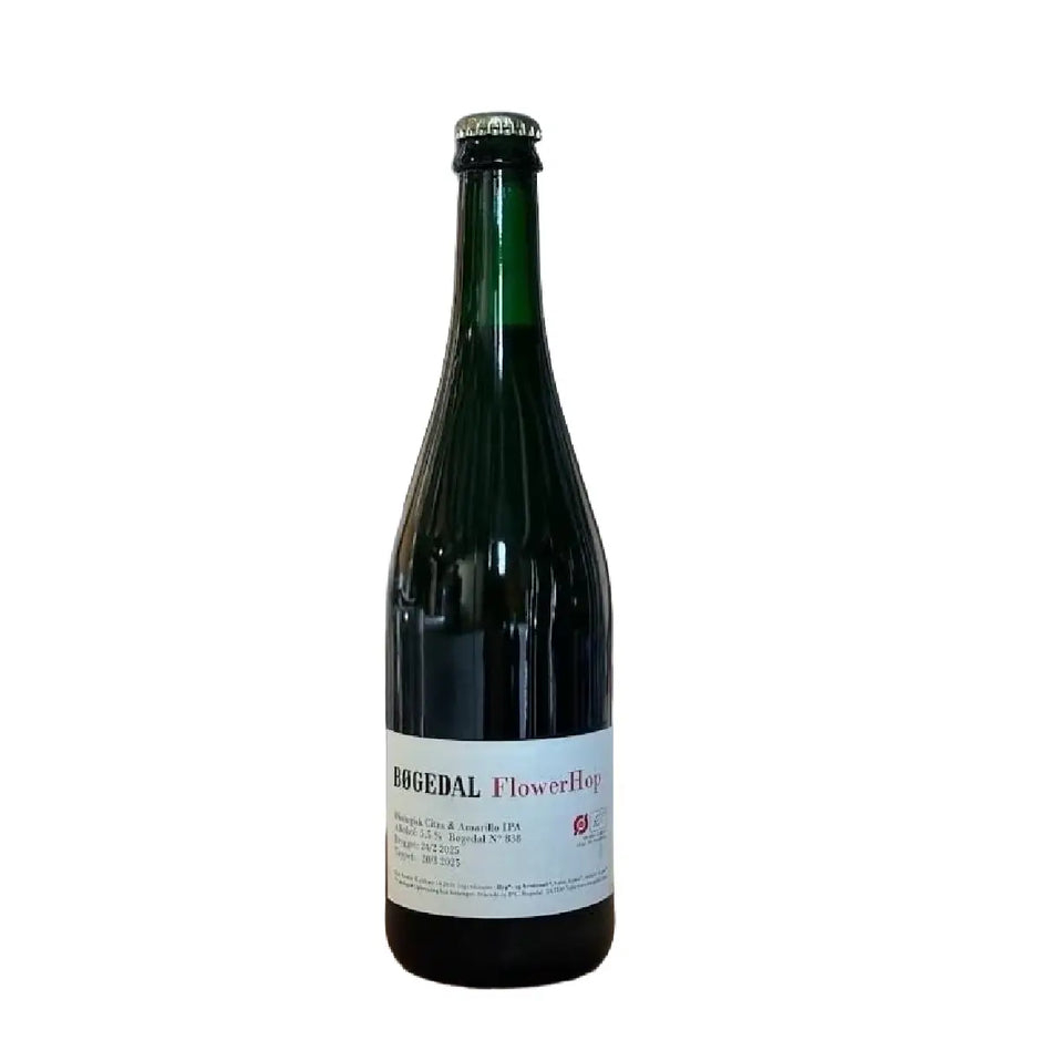 Bøgedal FlowerHop 75 cl, aromatisk pale ale med humle, citrus, blomster, let fyr og balanceret bitterhed