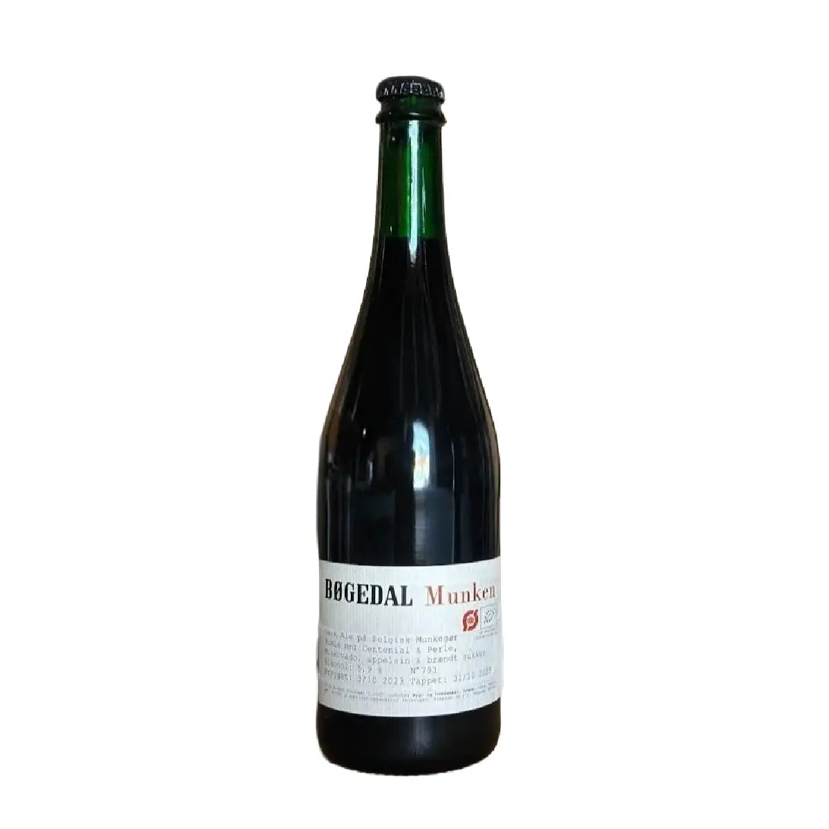 Bøgedal Munken 75 cl, mørk ale med fyldig maltprofil, klassisk klosterølskarakter og dybe varme smagsnoter