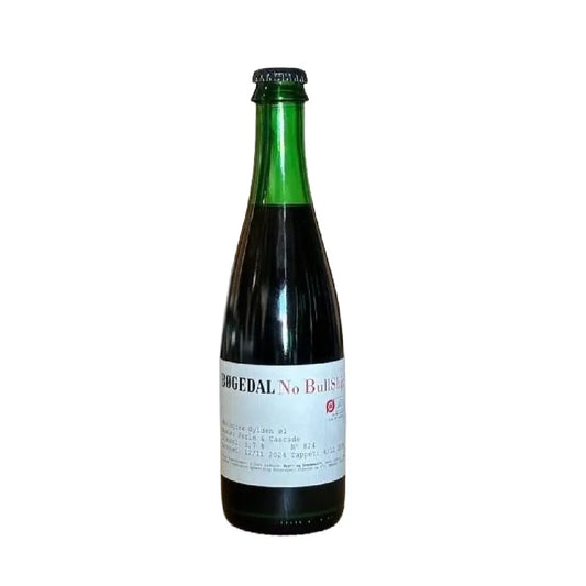 Bøgedal No BullShit Økologisk 36,5 cl, gylden ale med noter af karamelliseret sødme, tørrede ferskner, abrikoser, kaffe og 55% mørk chokolade