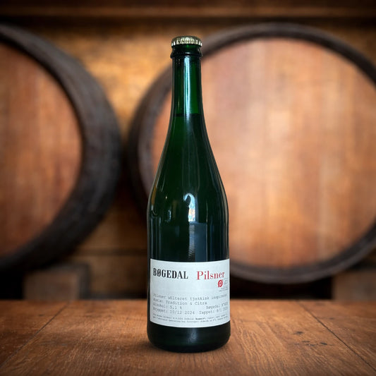 Bøgedal Pilsner Økologisk No 828ø 75 cl (5,1%) – økologisk pilsner med frisk humle, sprød maltbund og tør finish