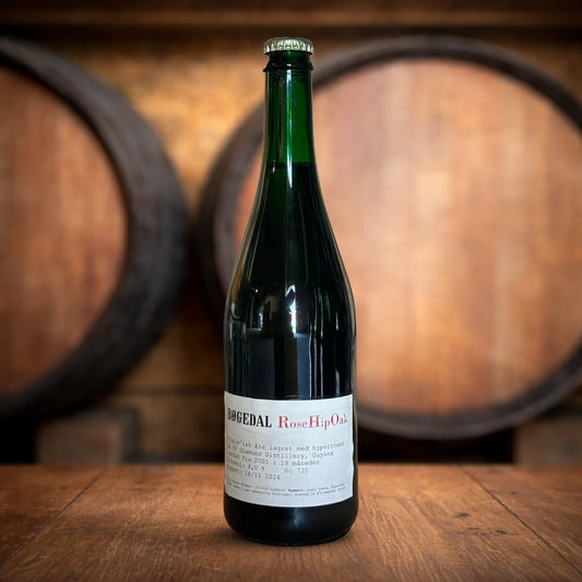 Bøgedal Rose HIP No 735 75 cl (6,8%) – dansk sour med hybenroseblade og frisk syrlighed