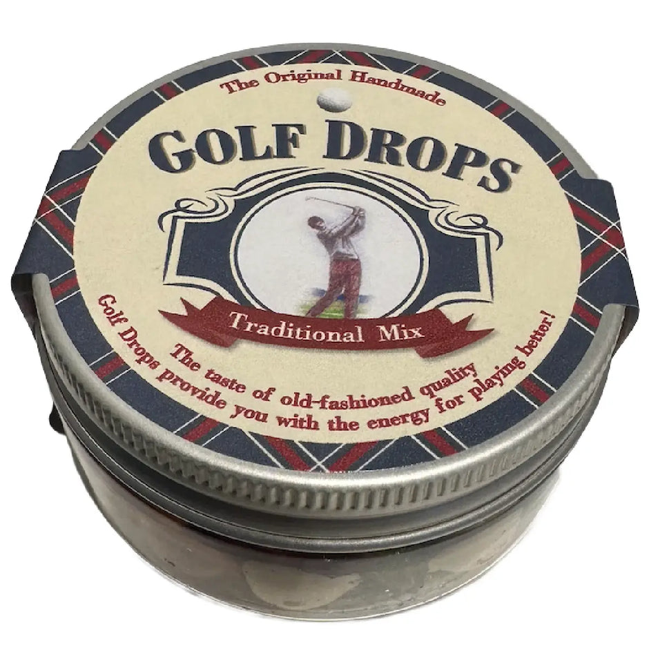 Bolchekogeriet Almuegaarden Golf Drops 70 g blandede bolcher med fem smagsvarianter