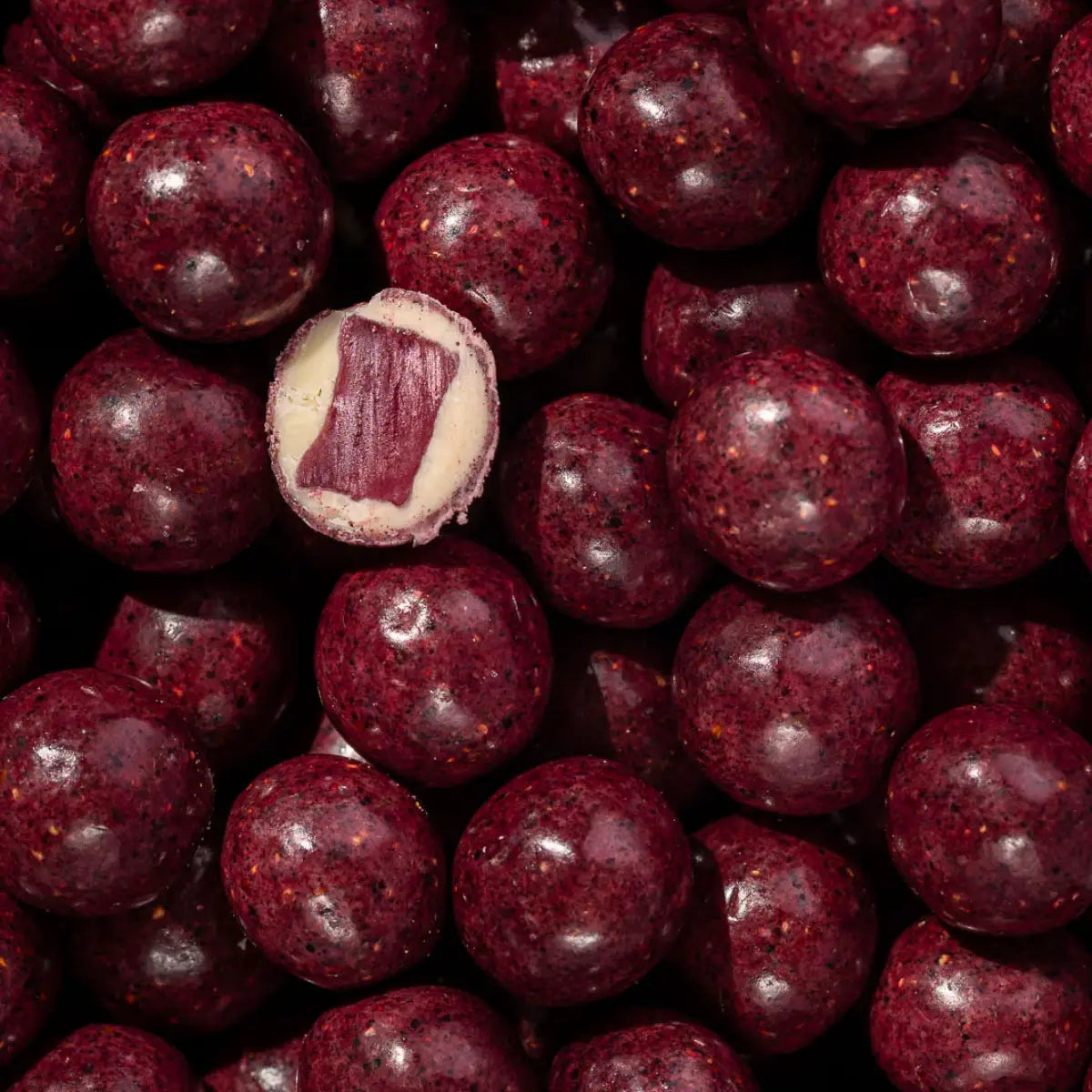 Box The Original - Wild Berries – gelatinefri vingummi i hvid chokolade med skovbærpulver