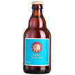 Flaske Bryghuset Møn Farø Juicy IPA 33 cl – saftig hazy juicy IPA (5,5% vol.) med tropiske frugtaromaer, citrus og frisk humle, fyldig og uigennemsigtig i glasset med frugtig sødme og blød bitterhed samt rund, aromatisk eftersmag; overgæret, ufiltreret og upasteuriseret dansk specialøl fra Møn til asiatisk mad og lette retter