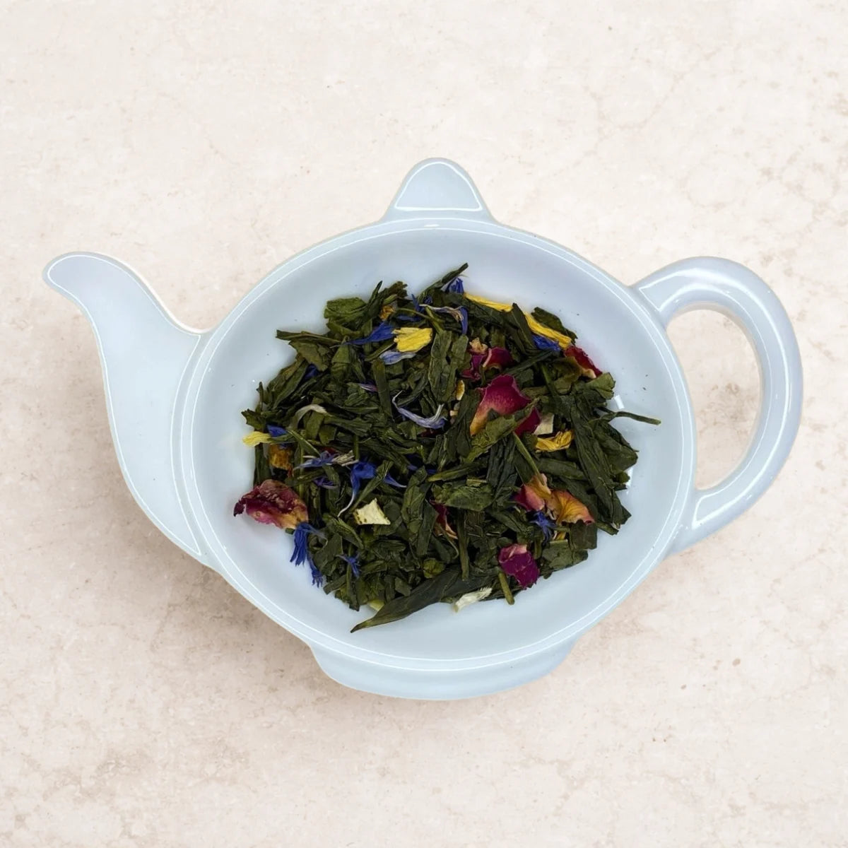 Carstensens Grønne Teblanding 100 g – mild grøn te med orange, blomster og vanille samt blød, cremet eftersmag