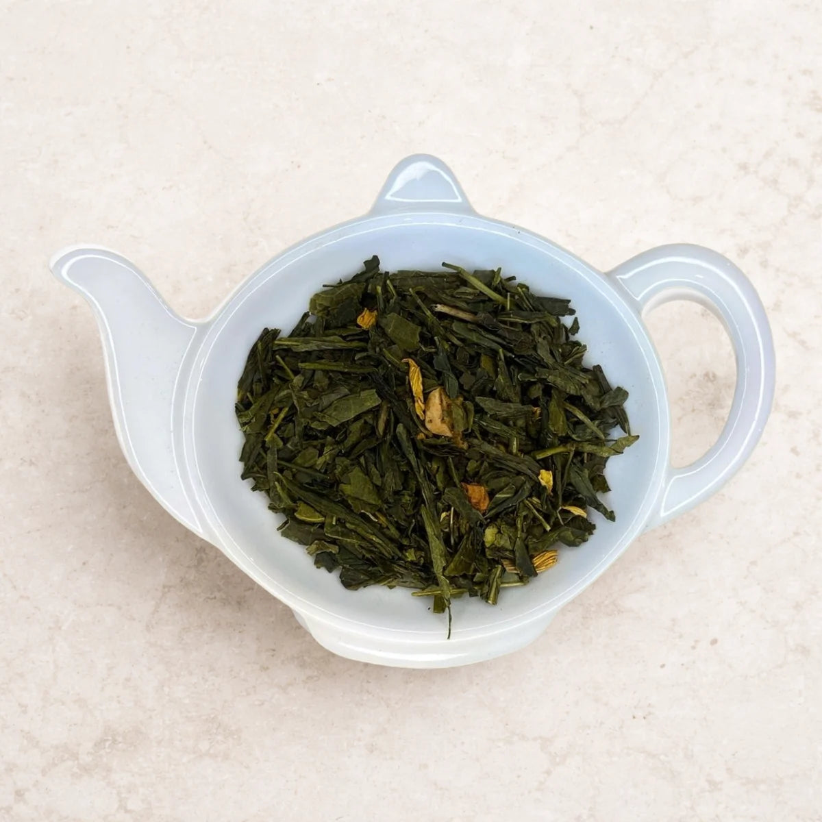 Carstensens Tehandel Grøn æble- og kvæde te (100 g) – løs grøn te med æble og kvæde (2 %), frugtig aroma-te med blød eftersmag til eftermiddags- og aftente