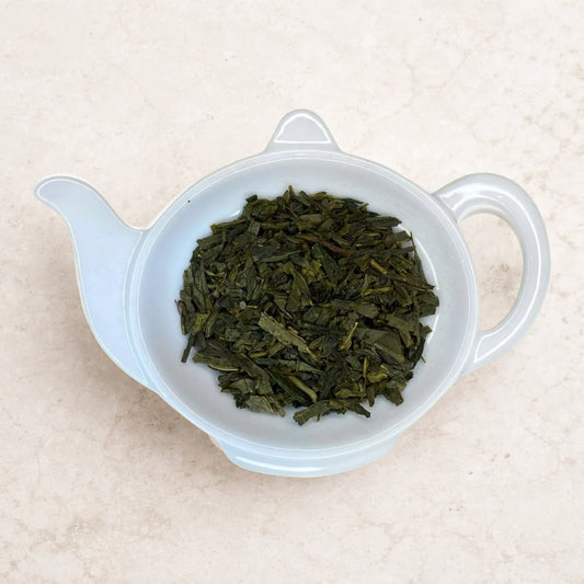 Carstensens Tehandel Grøn fløde te (100 g) – løs sencha grøn te med mild flødearoma, blød og let sødlig grøn te til hverdagsforkælelse og hyggestunder