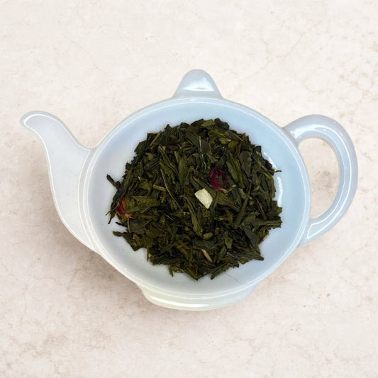 Carstensens Tehandel Grøn Jule te (100 g) – løs grøn julete med orange, æble, rosenblomst, kanel og nellike, krydret vinterte til hyggelige stunder