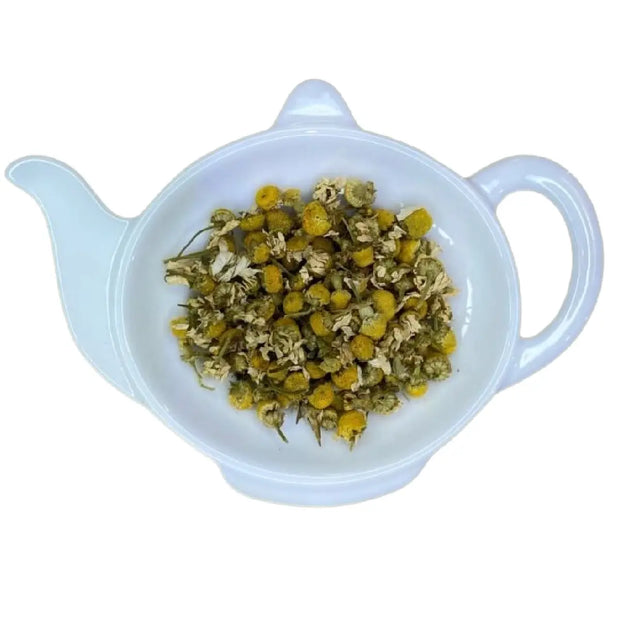 Carstensens Tehandel Kamilleblomst - Økologisk (100 g) – økologiske tørrede kamilleblomster i løs vægt til koffeinfri kamillete, mild urtete til aften og hyggestunder