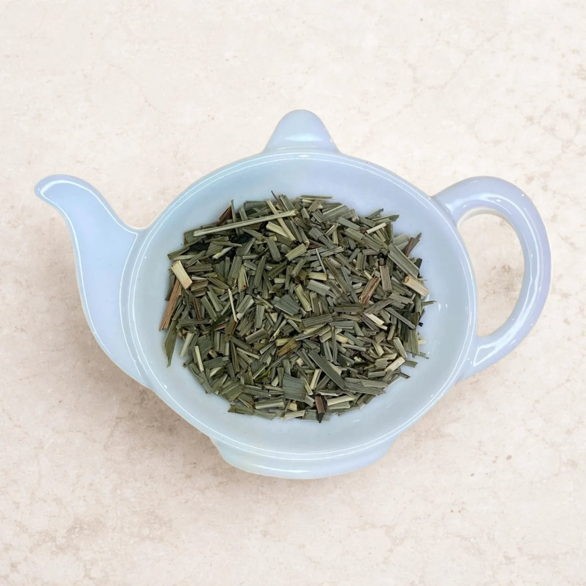 Carstensens Tehandel Madame Butterfly (100 g) – løs teblanding med lemongræs og japansk grøn te, mild og ren smag med frisk citrusnote, velegnet til hverdagskoppen