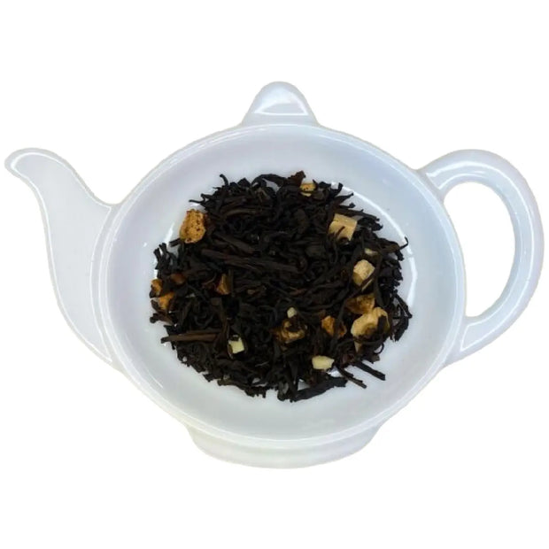 Carstensens Tehandel Miss Marple Tea Pie (100 g) – løs sort te til kagebordet med æble, karamel, kanel og mandel, kraftig krydret dessertte med hjemmebagt-duft