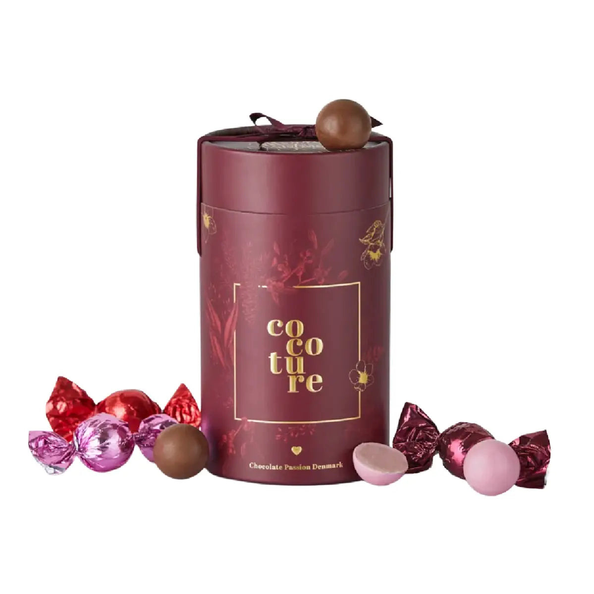 Cocoture Chokoladekugler Mix 250 g i røde og lyserøde nuancer