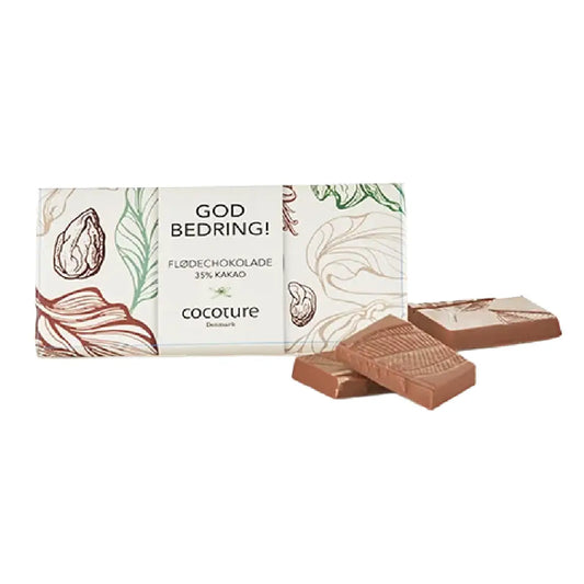 Cocoture God bedring chokoladeplade af 35 procent flødechokolade i designæske, 55 g