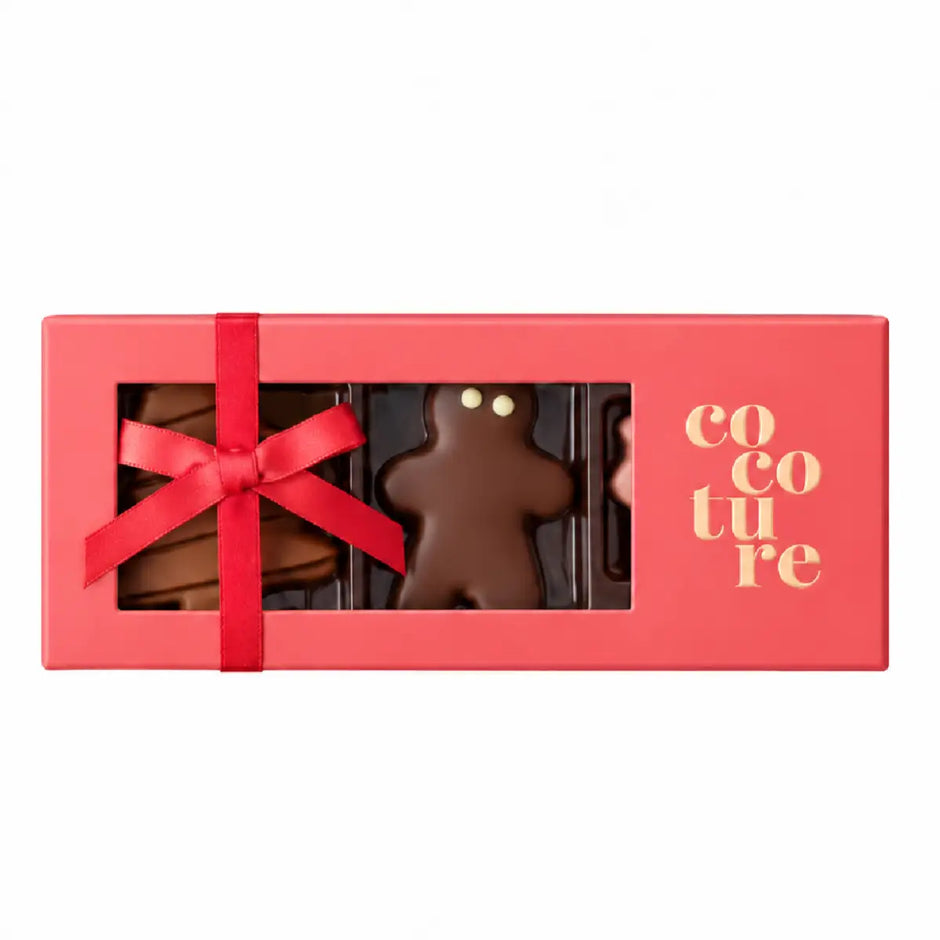 Cocoture Jule Marcipanfigurer 60 g med 3 stk. i rød gaveæske
