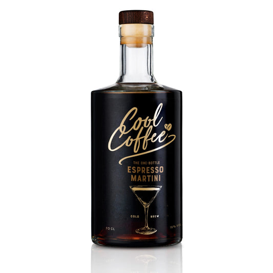 Cool Coffee Espresso Martini (70 cl) – færdigblandet kaffecocktail i flaske, cold brew espresso martini klar til at shake og servere, 16% vol, cocktailbar-smag derhjemme
