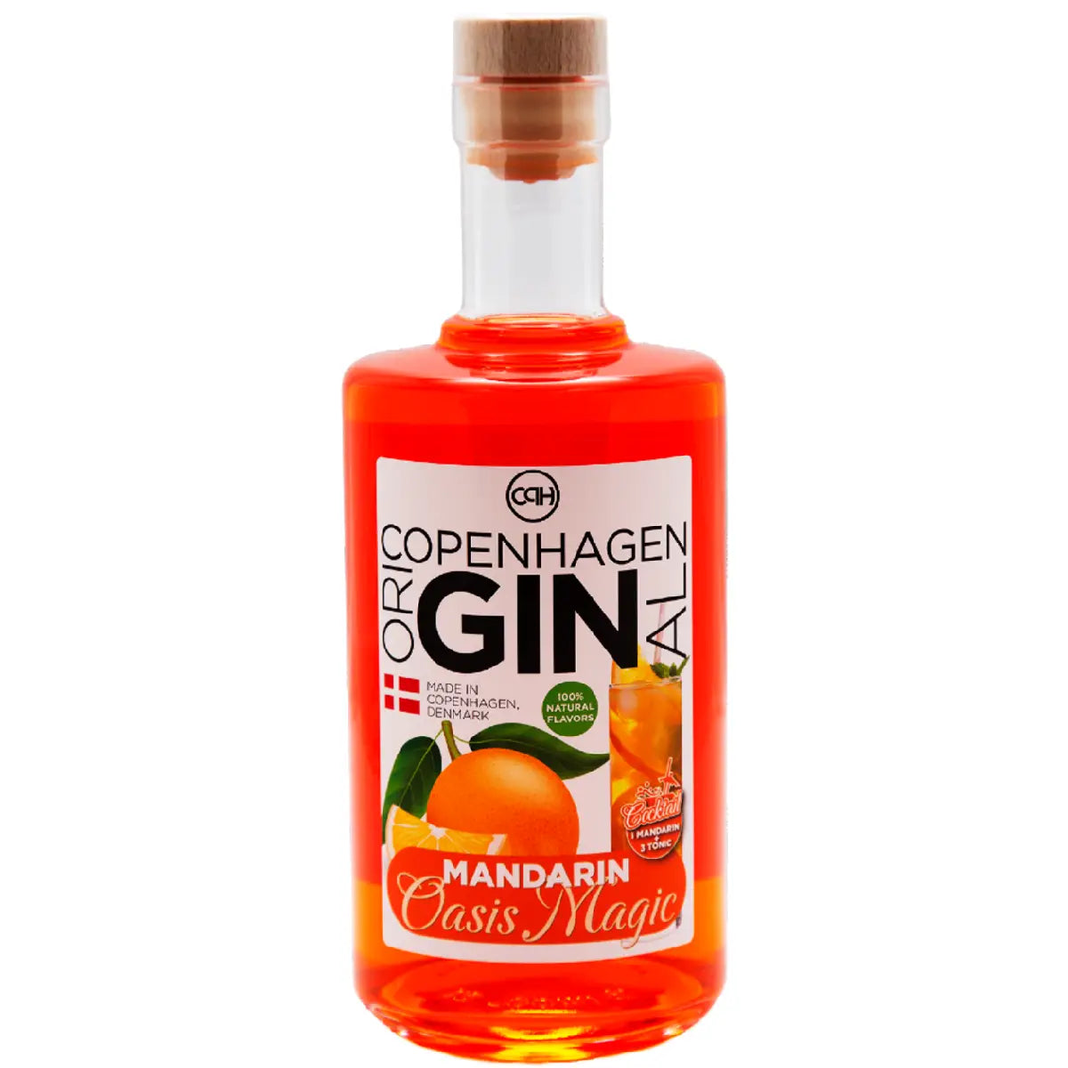CPH Copenhagen oriGINal Mandarin Oasis Magic Cocktail Gin med frisk smag af mandarin og citrus, 100 cl