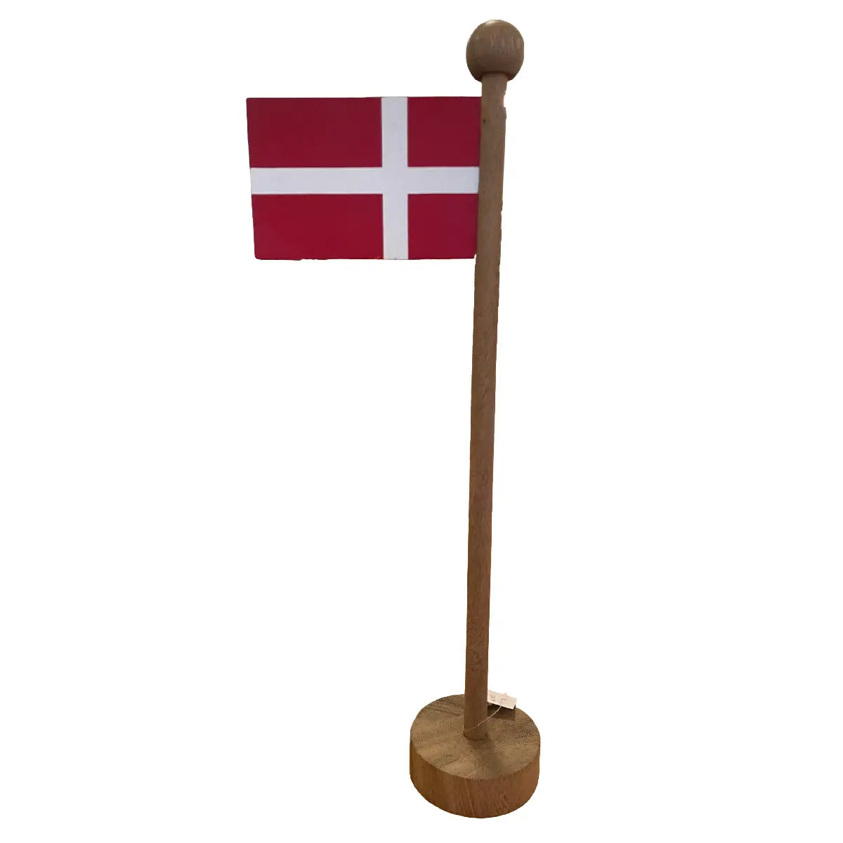 Danmarks flag i træ 14 x 7,8 x 40,5 cm