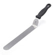 de Buyer FKO vinklet paletkniv i rustfrit stål med fleksibel 25 cm klinge, spejlpoleret overflade og ergonomisk skridsikkert håndtag, total længde 43,5 cm