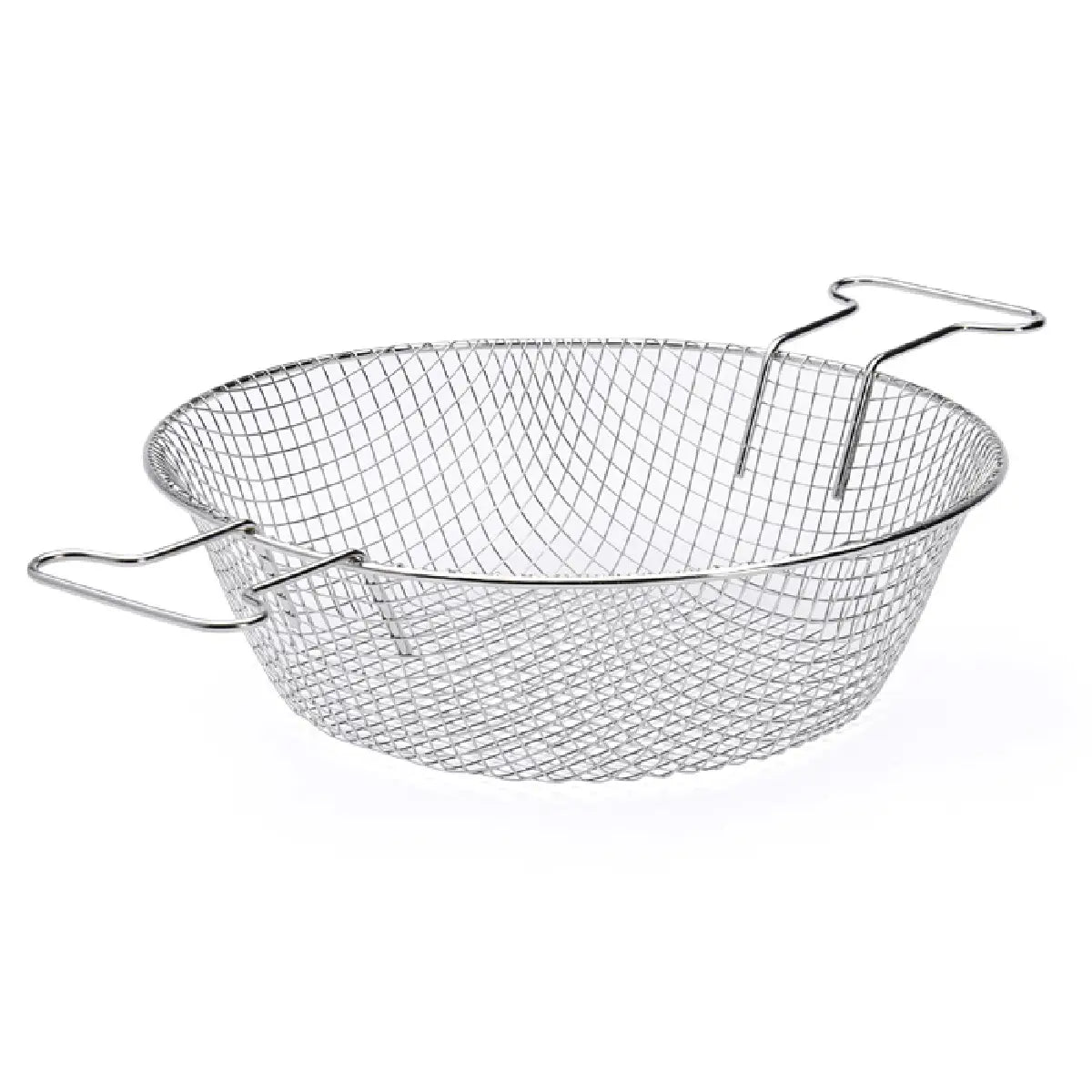 de Buyer La Lyonnaise friturekurv i rustfrit stål Ø32 cm med tætvævet net og to håndtag til afdrypning ved fritering