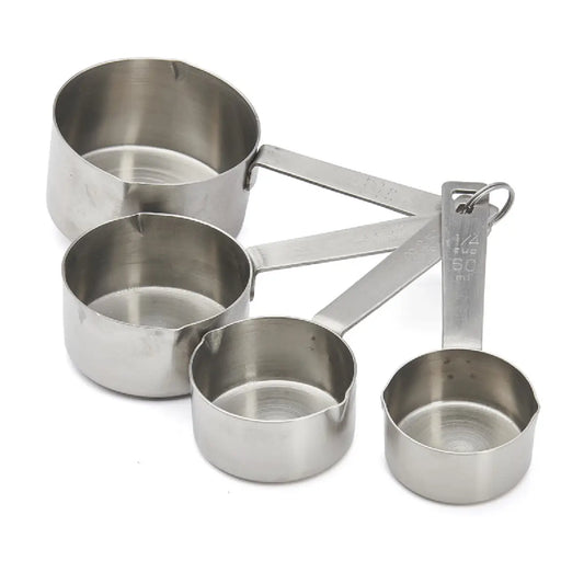 de Buyer målebægre i rustfrit stål 4 stk. 60 80 125 og 250 ml