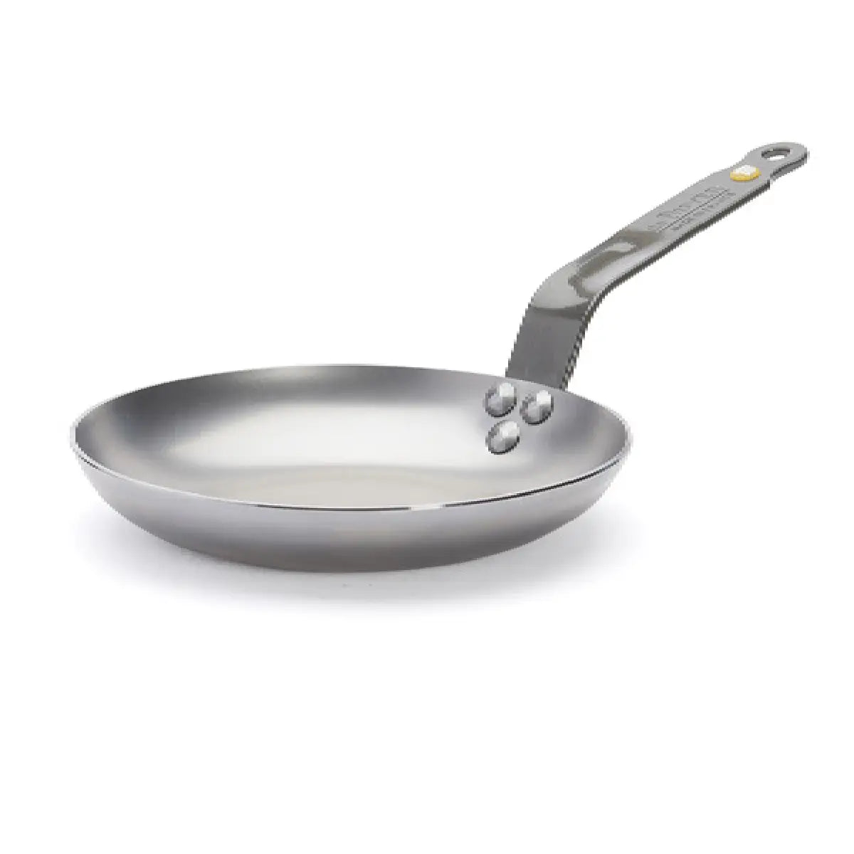 de Buyer Mineral B omeletpande i kulstofstål Ø20 cm med afrundet kant, bivoksfinish, fast håndtag og induktionsbund til omeletter og høj varme