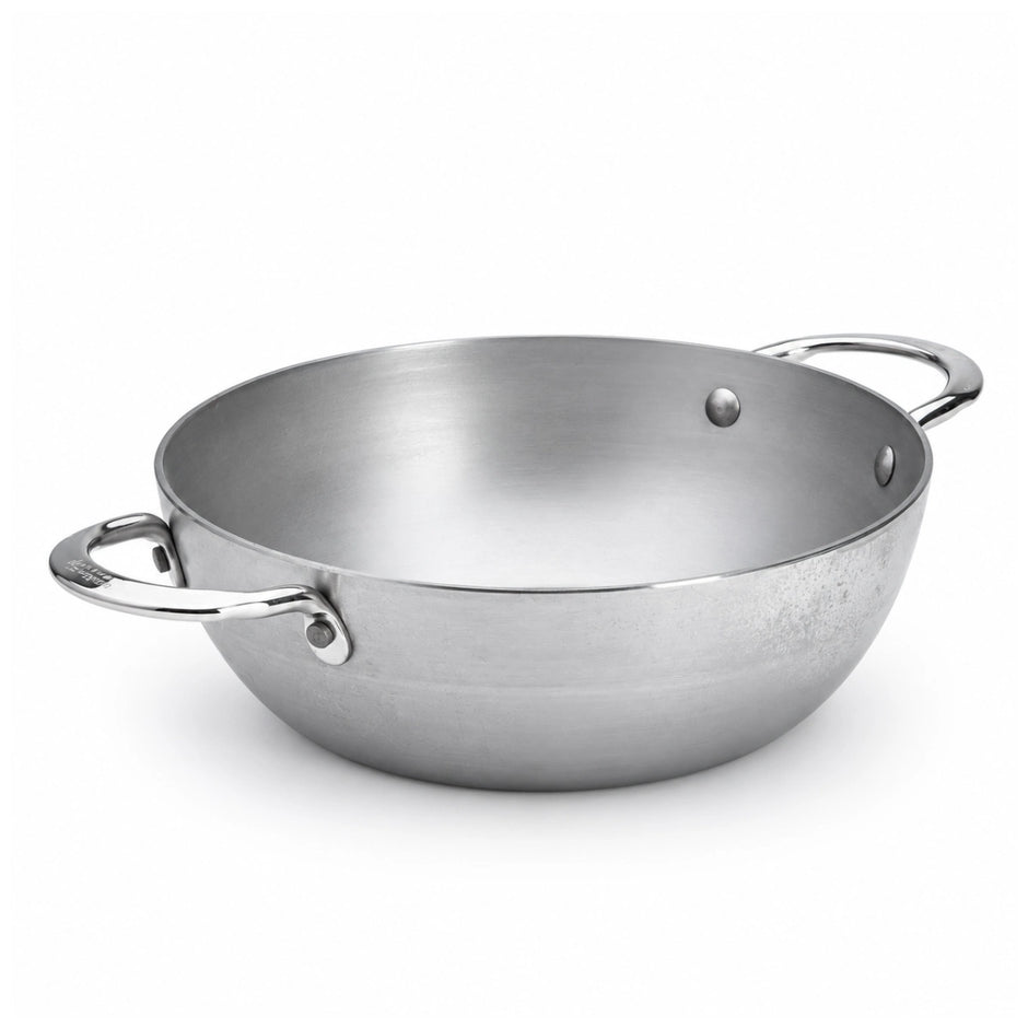de Buyer Mineral B sauterpande i kulstofstål med 2 håndtag på 28 cm.