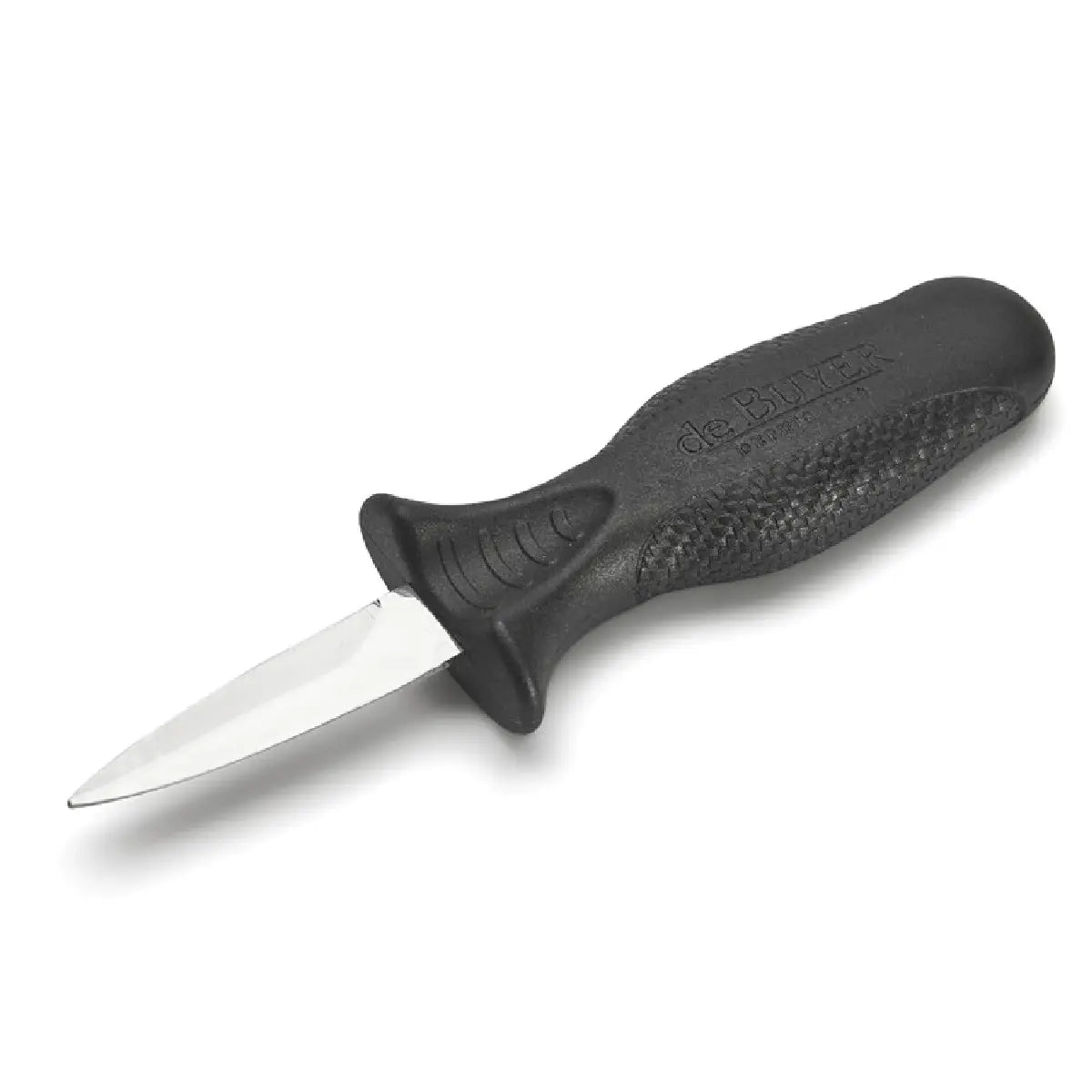 de Buyer østerskniv i rustfrit stål med ekstra hård klinge, skridsikkert ergonomisk håndtag og sikkert greb, 15,7 cm