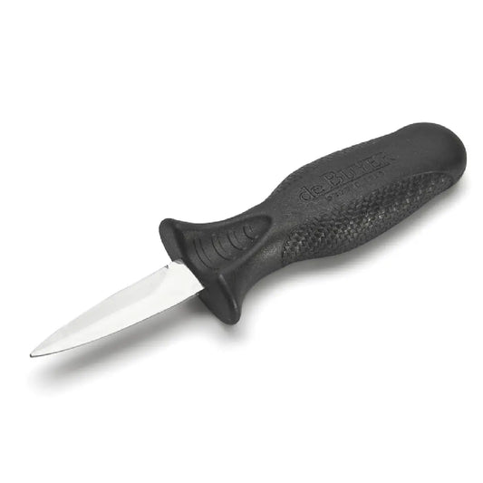 de Buyer østerskniv i rustfrit stål med ekstra hård klinge, skridsikkert ergonomisk håndtag og sikkert greb, 15,7 cm
