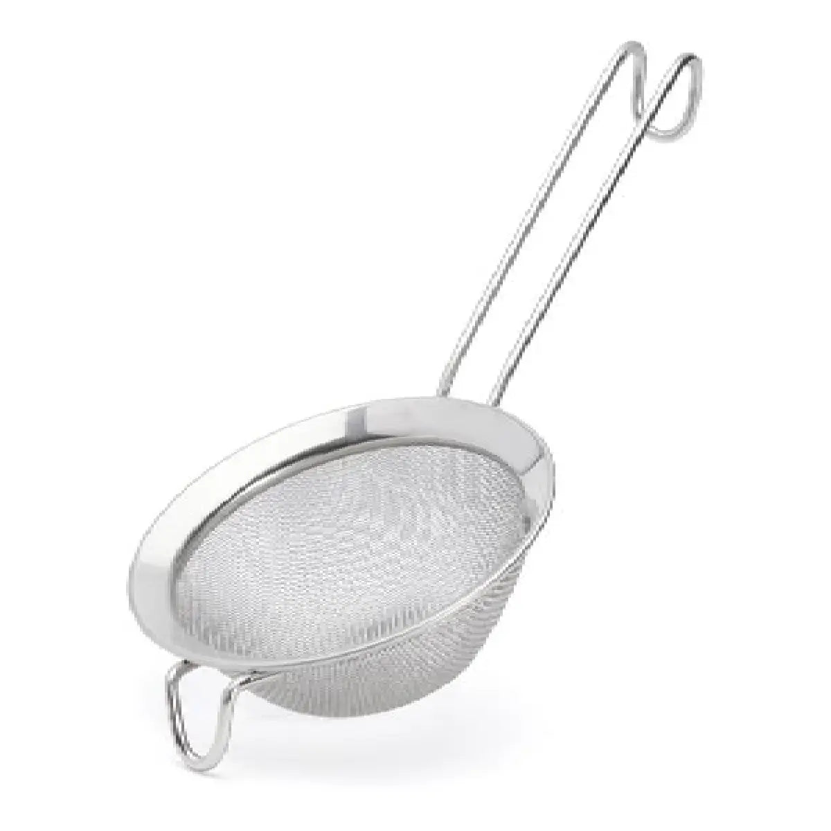 de Buyer sigte i rustfrit stål Ø10 cm med finmasket net, håndtag og trådkrog til filtrering, te og placering over kop, skål eller gryde