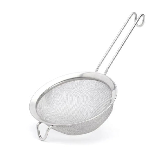 de Buyer sigte i rustfrit stål Ø16 cm med finmasket net, håndtag og trådkrog til filtrering, te og placering over skål eller gryde