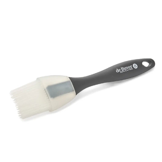 de Buyer silikonepensel 19,5 x 3 cm med fleksible silikonebørster til æg, smeltet smør, glasur og præcis påføring i køkkenet