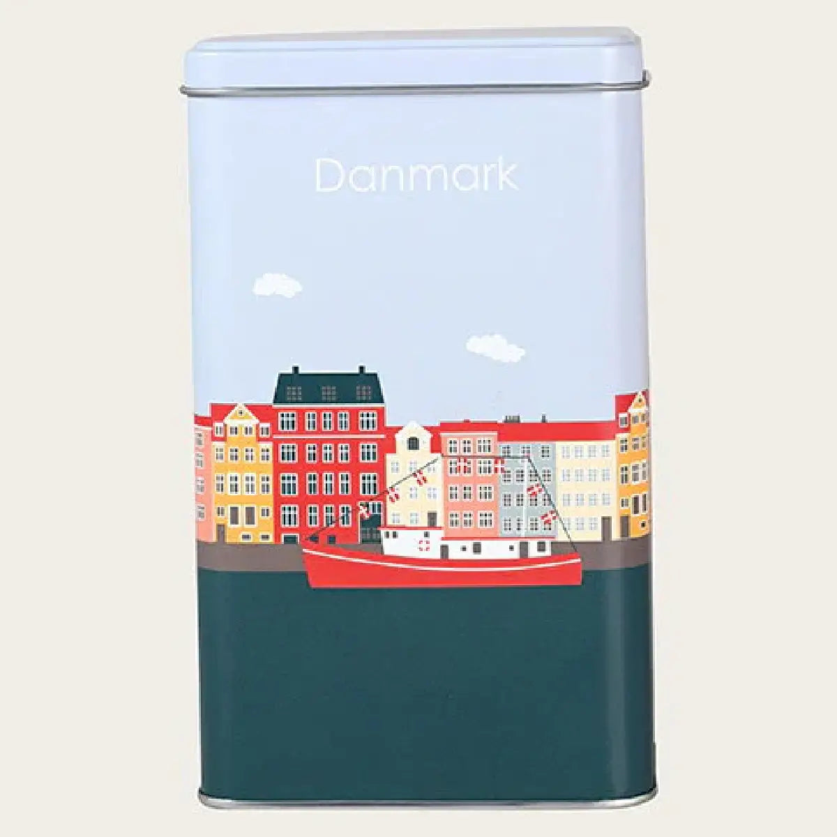 Det Gamle Apotek kagedåse i metal, dekorativ opbevaringsdåse til småkager og søde sager, 16,0 x 9,6 cm