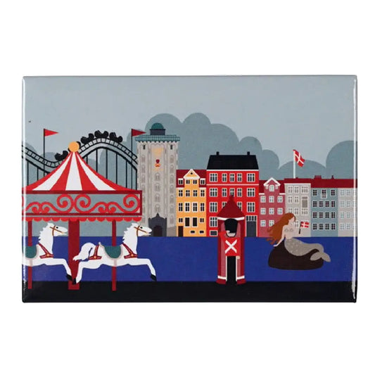 Det Gamle Apotek magnet i tin 8 x 5,4 cm