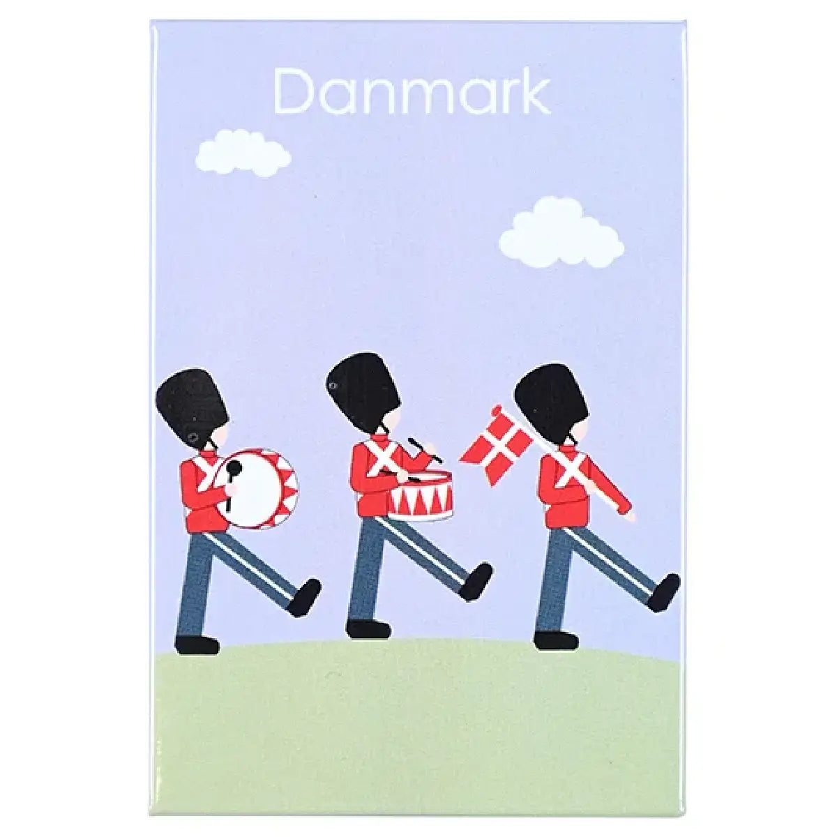 Det Gamle Apotek blå magnet i tin, dekorativ lille magnet til køleskab eller opslagstavle, 8,0 x 5,4 cm, SKU 99914967