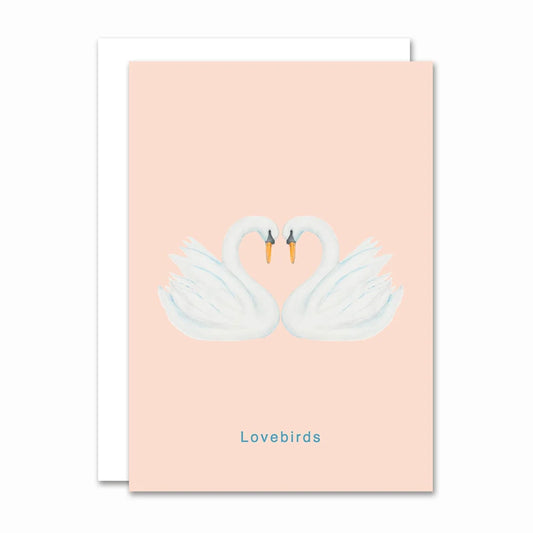 All By Voss - Lille Foldet Kort Lovebirds