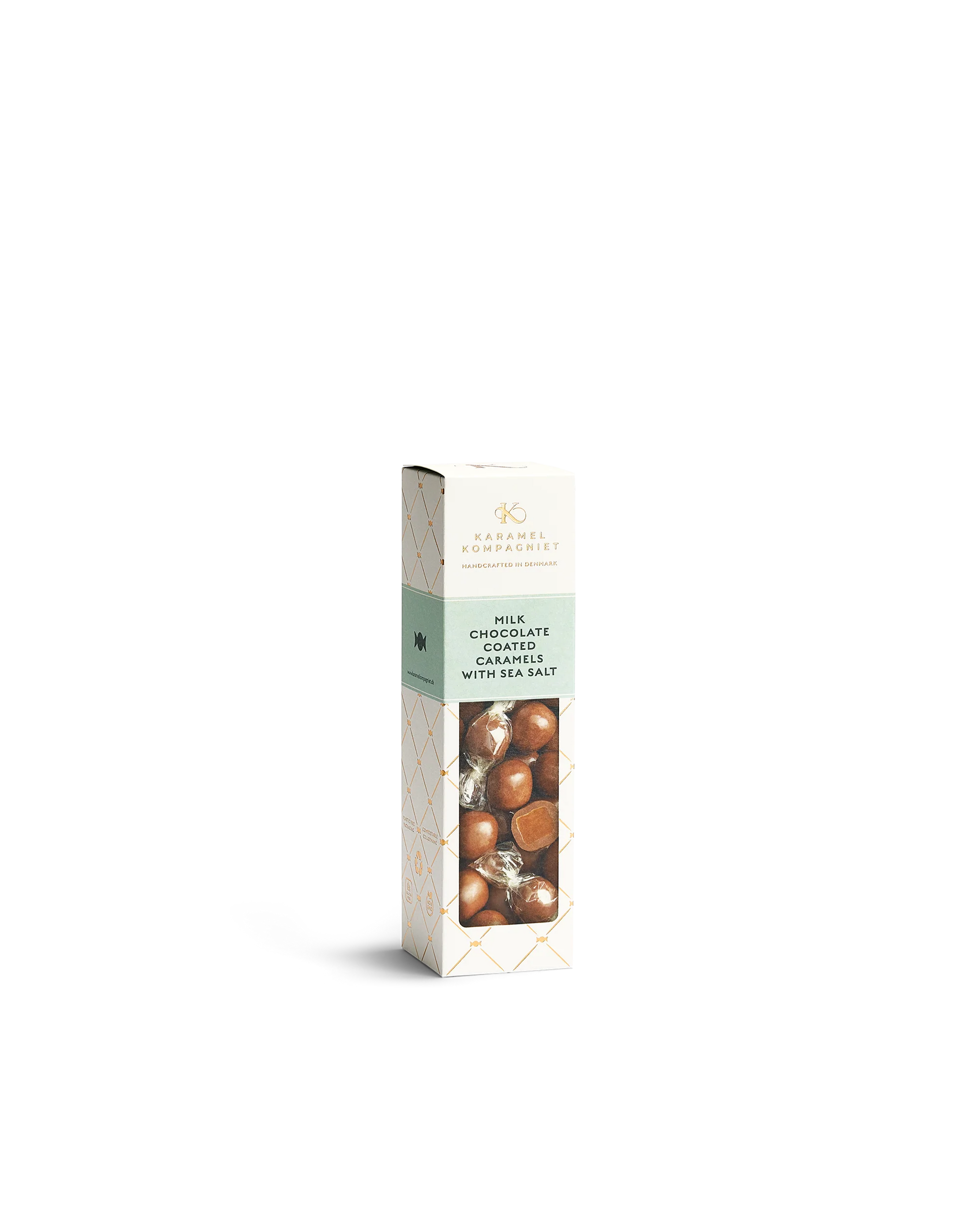 Karamel Kompagniet Milk Chocolate Coated Caramels With Sea Salt i 109 g æske
